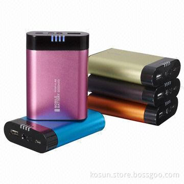 Power Banks with 5V/1,000mA Output, 6,000mAh Polymer Battery Capacity